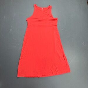 Athleta Tank Dress Women's Medium Red Sleeveless Lightweight Summer Boho Modal